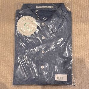 New! Criquet XL heather blue short sleeve polo